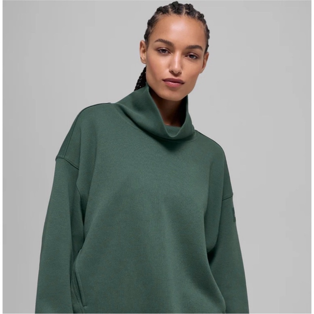 ALO Yoga Forest Green Cowl Neck Sweater